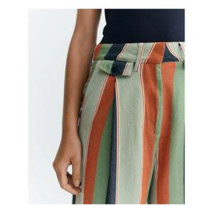 Thinking Mu - Striped Pants Made of Organic Cotton | Orange