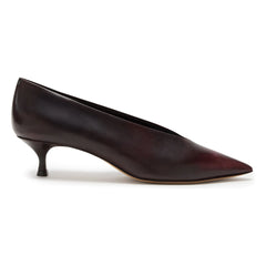 Le Monde Beryl - Kitten Leather High Heels | Burgundy