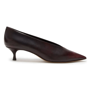 Le Monde Beryl - Kitten Leather High Heels | Burgundy