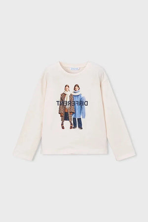 Mayoral children's cotton long-sleeve blouse