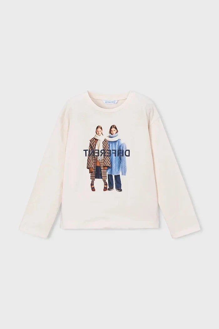 Mayoral children's cotton long-sleeve blouse