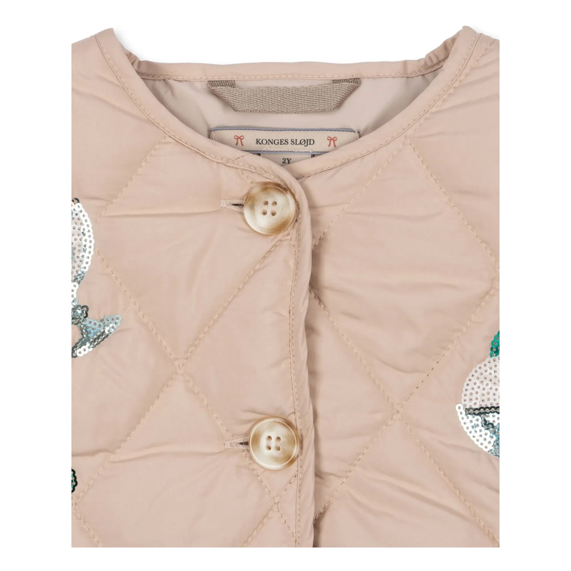 Konges Sløjd - Flora Glaces Sequined Quilted Jacket | Light Pink