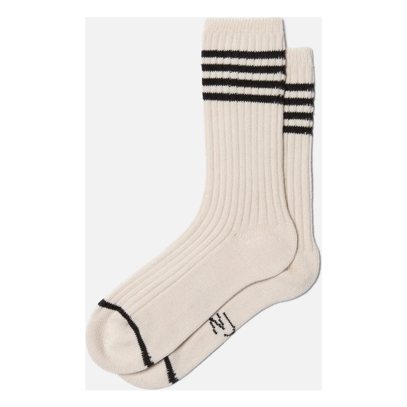 Nudie Jeans - Striped Ankle Socks | White