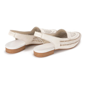 Bobo Choses - Knitted Leather Slingback | Ecru