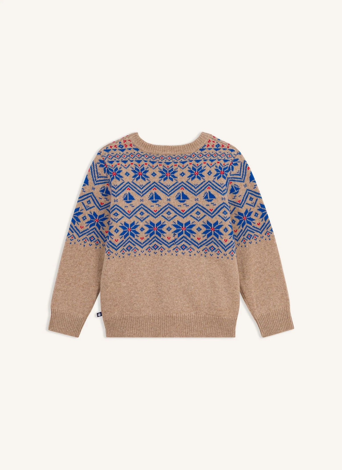 Petit Bateau - Jacquard Wool Sweater | Beige
