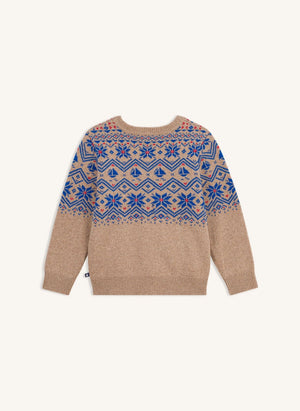 Petit Bateau - Jacquard Wool Sweater | Beige