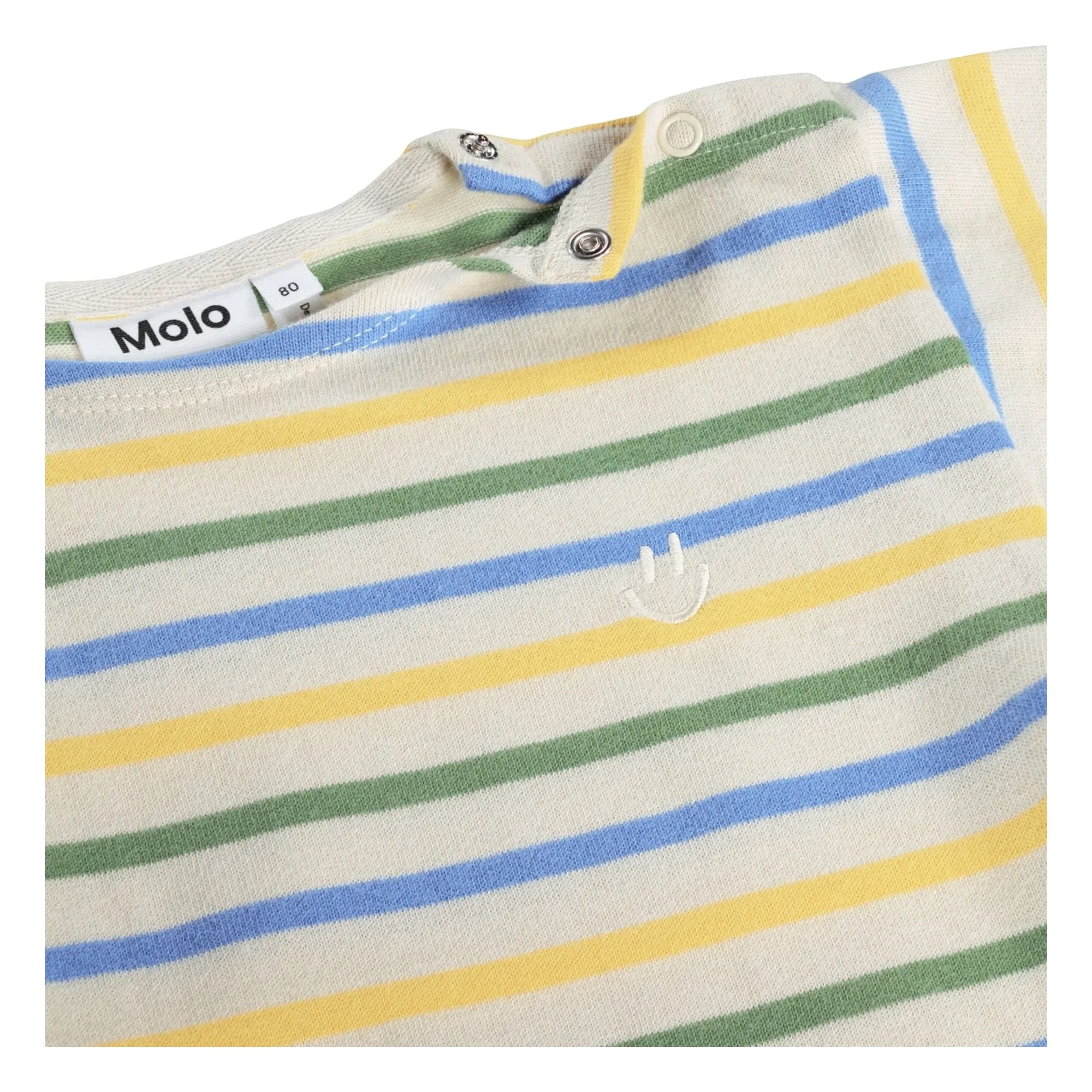 Molo - Edarko Striped Organic Cotton T-Shirt | Ecru