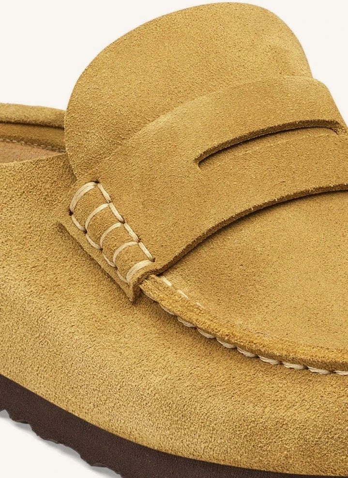 BIRKENSTOCK - Naples Suede Slippers | Yellow