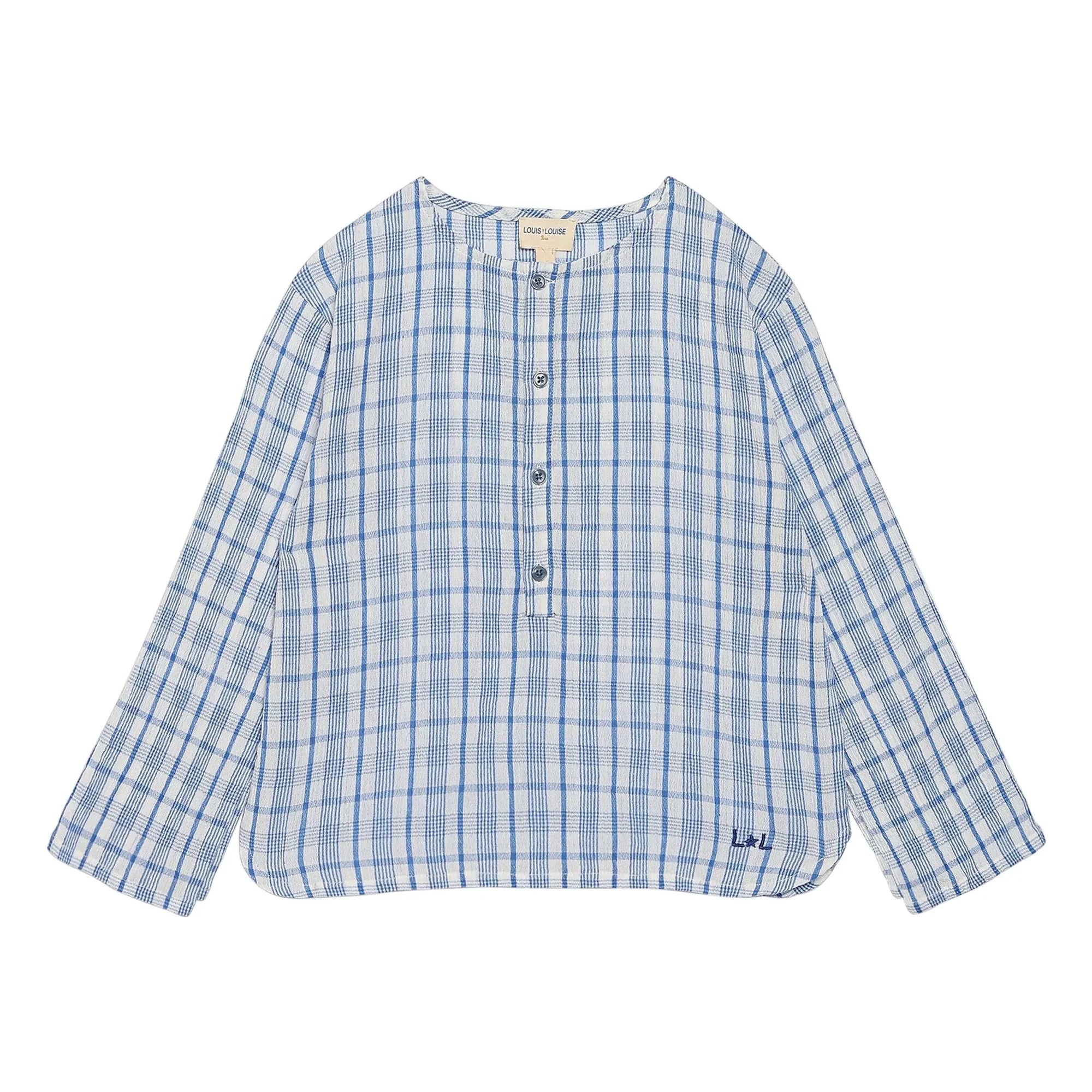 Louis Louise - Kurta Uncle Checkered | Blue