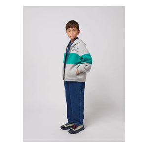 Bobo Choses - Joy Organic Cotton Zip-up Sweatshirt | Grey Melange