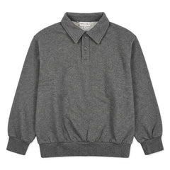 Smallable Kid - Langford Organik Pamuklu Polo Tişört | Heather Grey