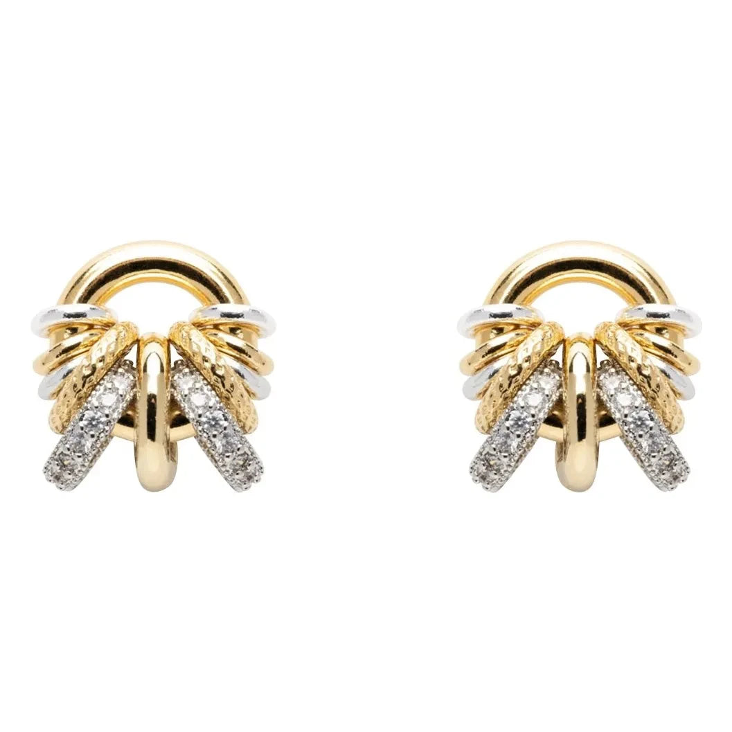 Sigal - Donut Baby Sparkling Earrings | Gold/Silver