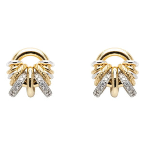 Sigal - Donut Baby Sparkling Earrings | Gold/Silver