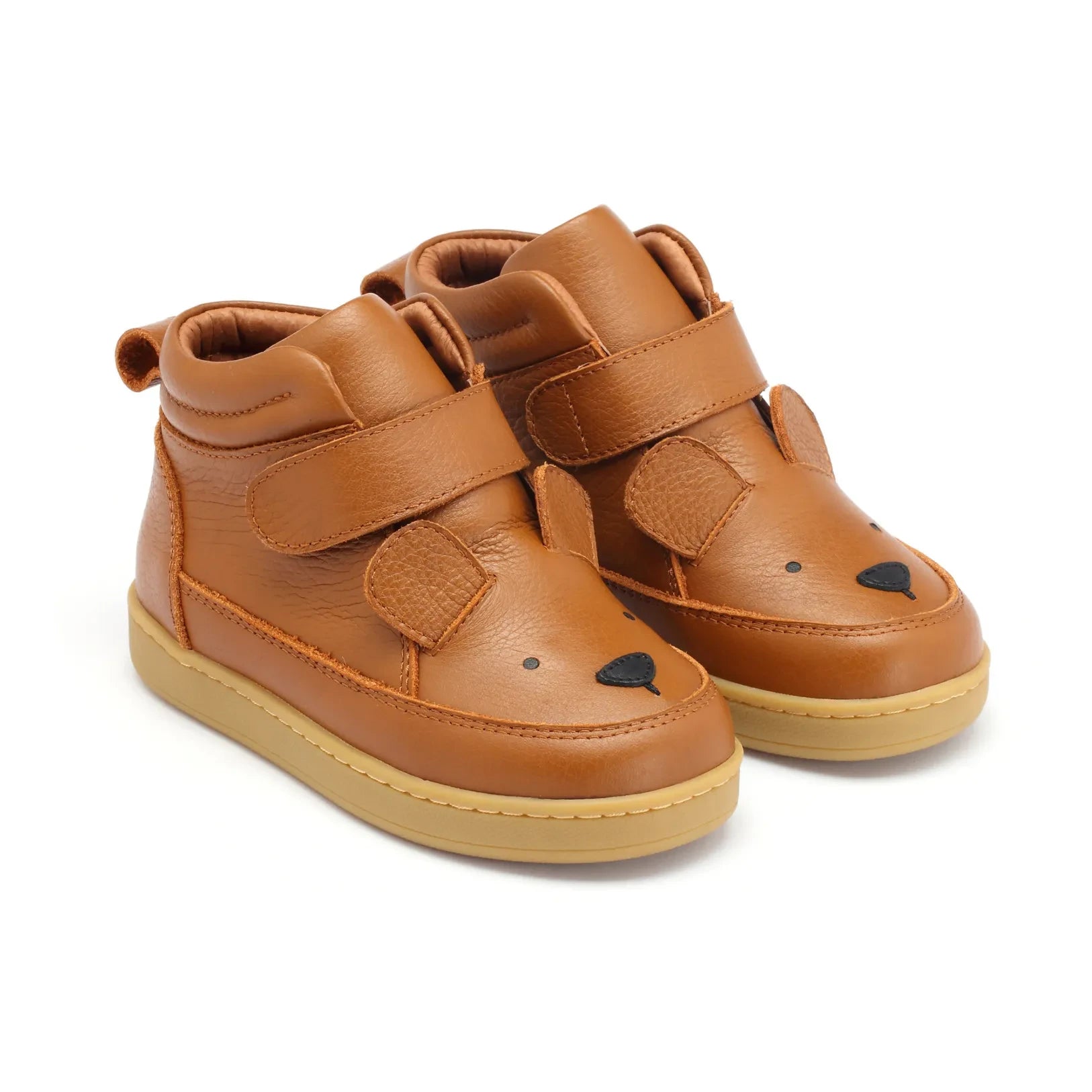 Donsje - Mika Bear Velcro Sneakers | Cognac
