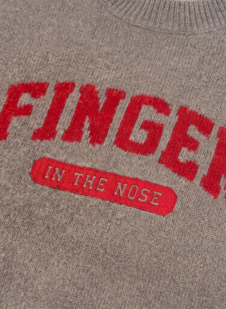 Finger in the nose - Mathis Merino Wool Sweater | Gray Melange
