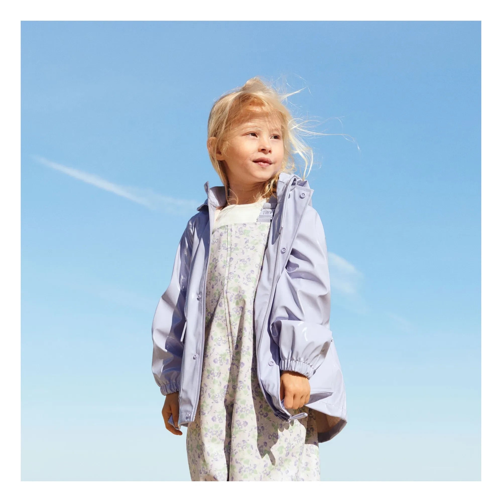 Wheat - Ollo Waxed Recycled Fiber Waterproof Jacket | Purple