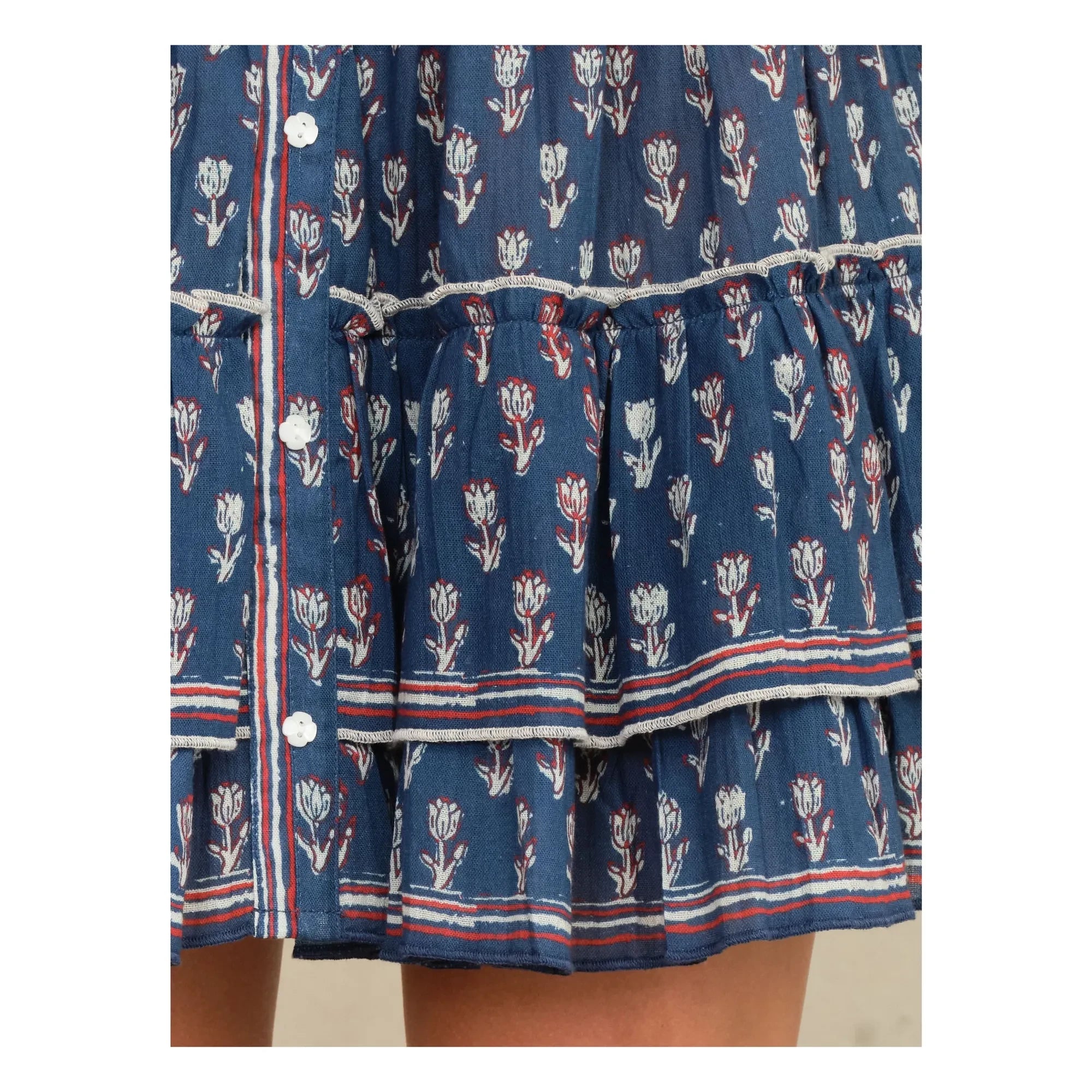 M.A.B.E. - Ari Cotton Skirt | Indigo