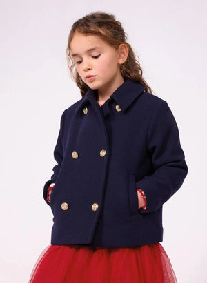 Petit Bateau - Yün peacoat | Lacivert