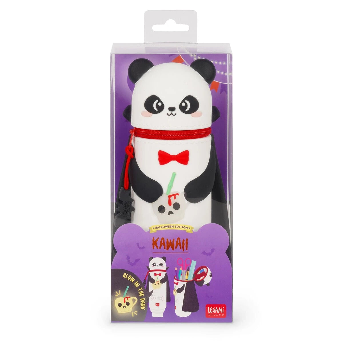 Legami - Panda Bam-Boo 2'si 1 Arada Silikon Kalem Kutusu - Şirin