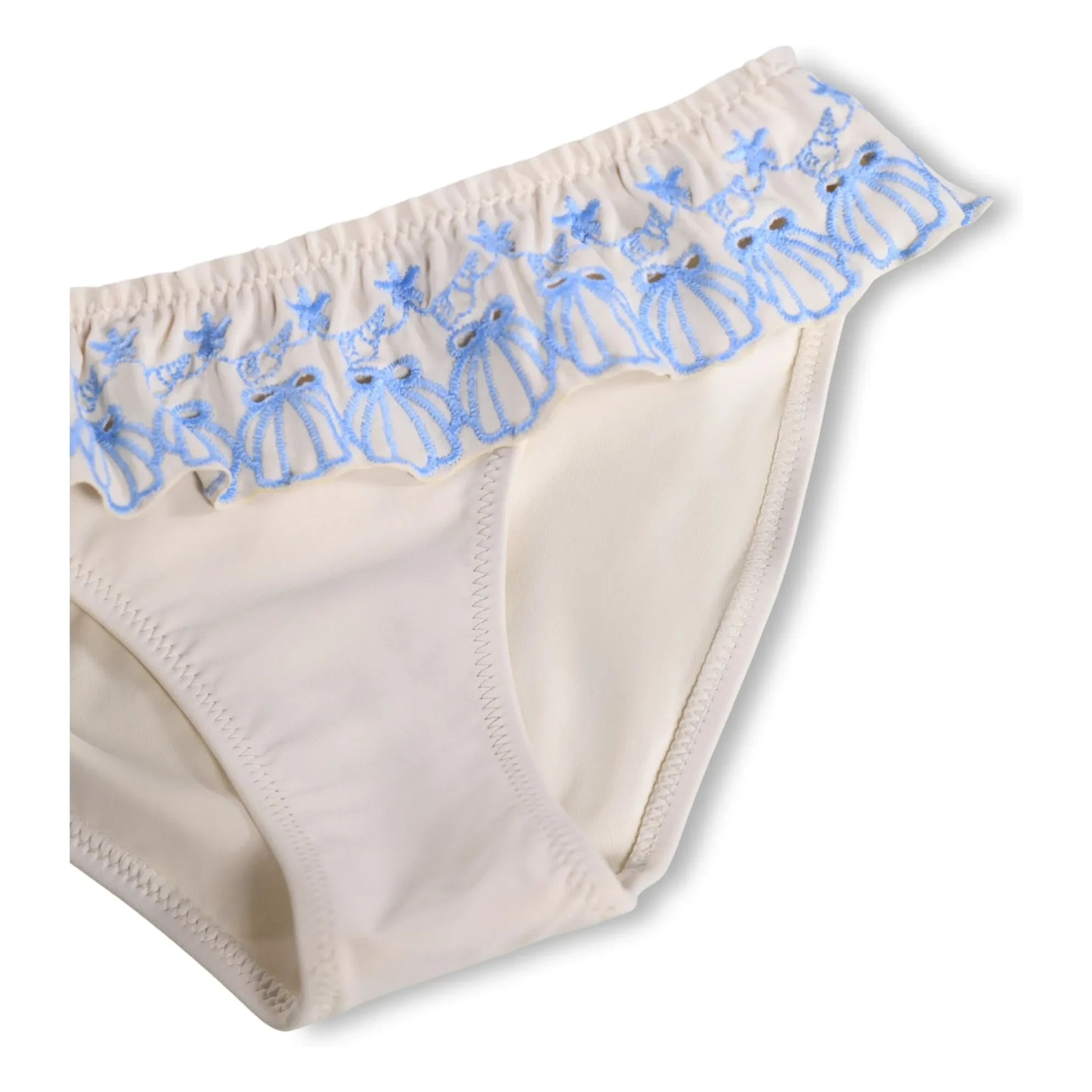 Molo - Nanda Ruffled Swimsuit Made from Recycled Fibers | Ecru