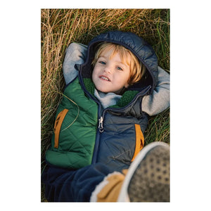 Liewood - Diana Sherpa-style Sleeveless Jacket, Made from Recycled Fibers | Midnight Blue