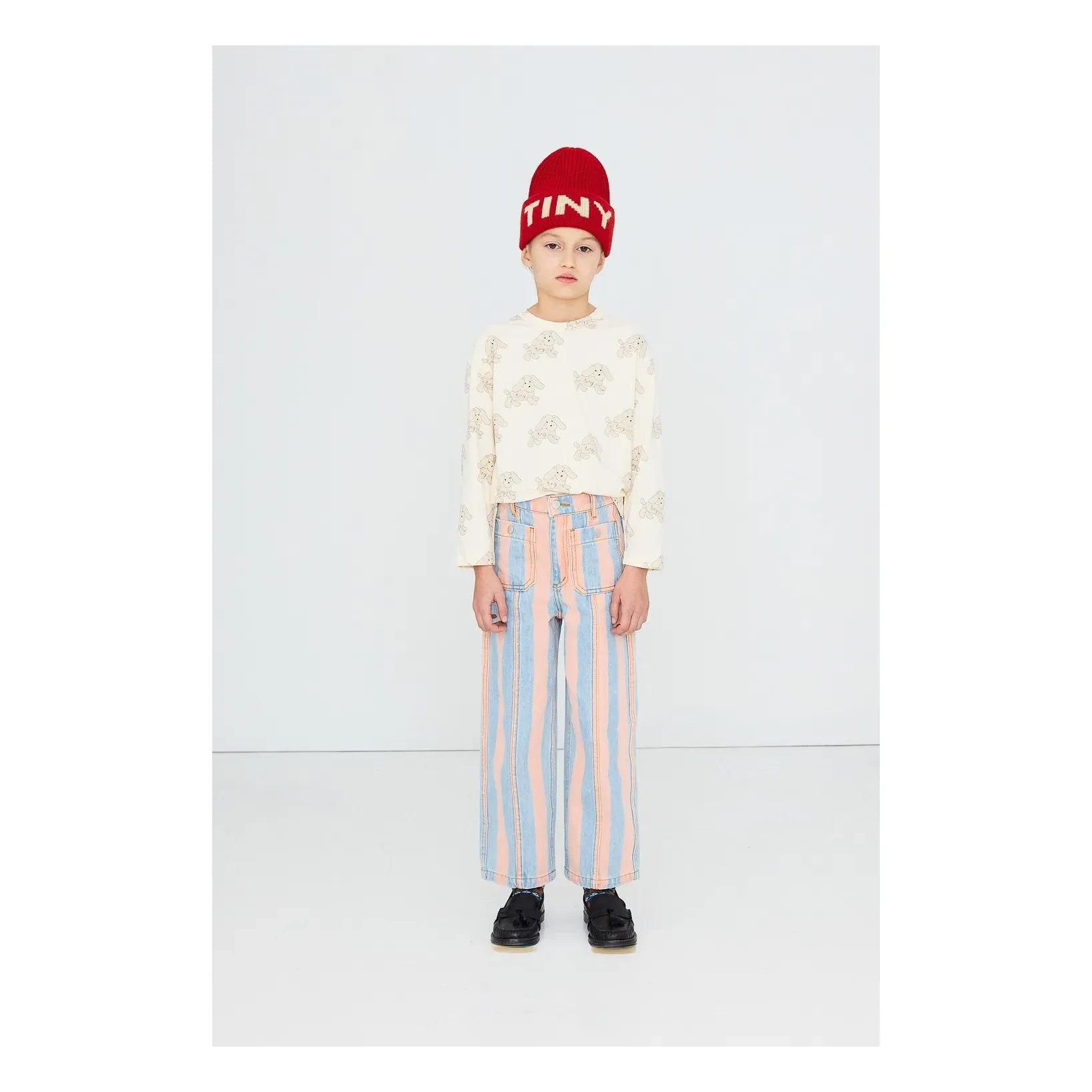 Tinycottons - Çizgili Jean | Açık Mavi