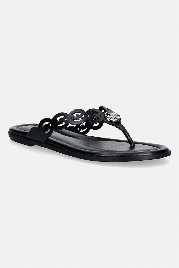 MICHAEL Michael Kors kadın deri parmak arası terlik Janie Thong Sandal