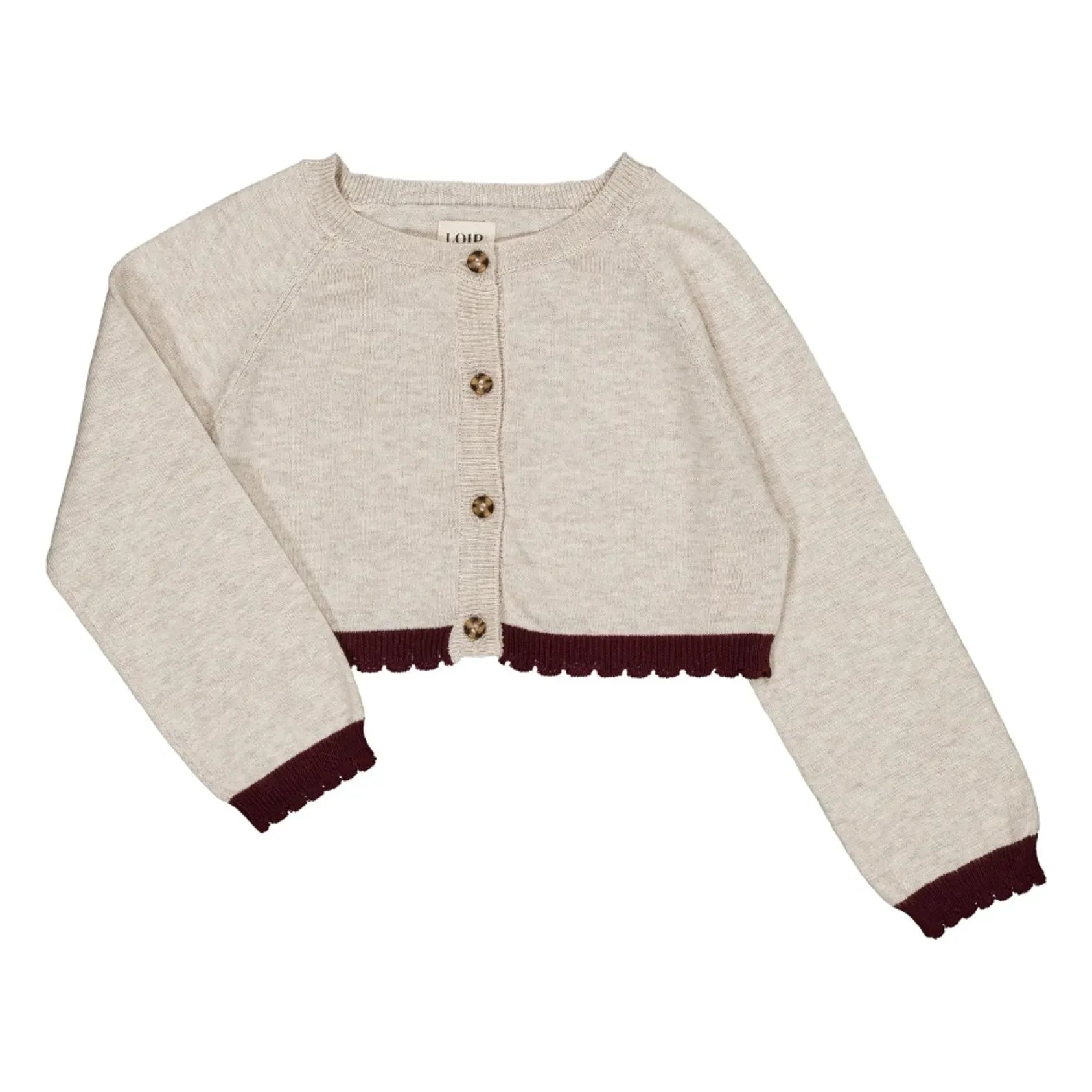 Loir - Chiné Bolero Cardigan | Beige