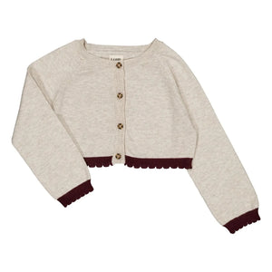Loir - Chiné Bolero Cardigan | Beige