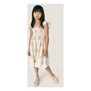 Mipounet - Sandrine Fleurie Organic Cotton Dress | Ecru