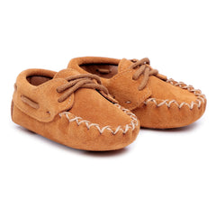 Pèpè - Daim Lace-up Slippers | Cognac