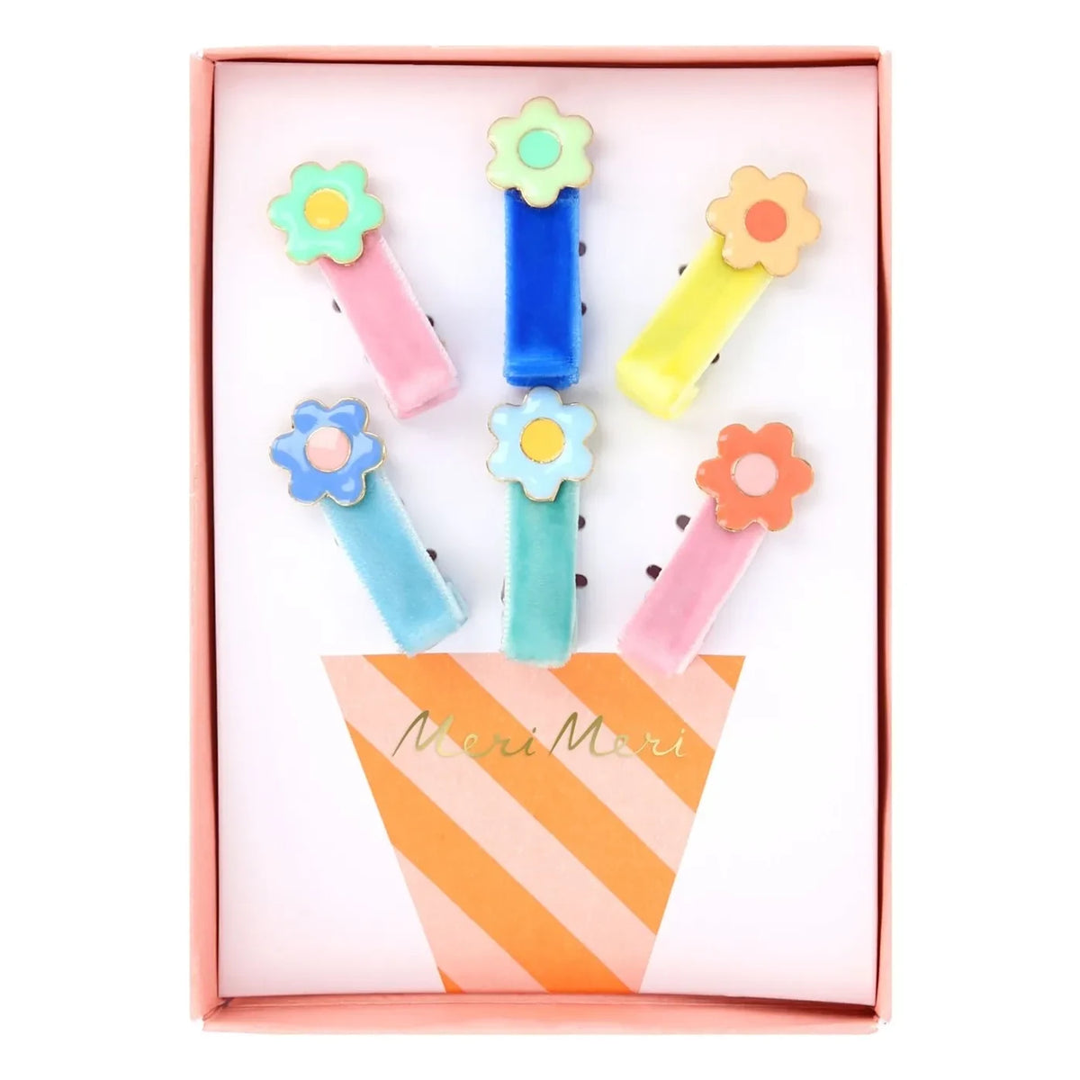 Meri Meri - Velvet hairpins Flowers - Set of 6