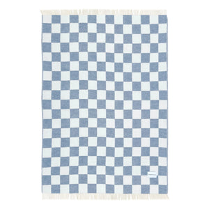 Maison Deux - Damier Wool Blanket | Blue