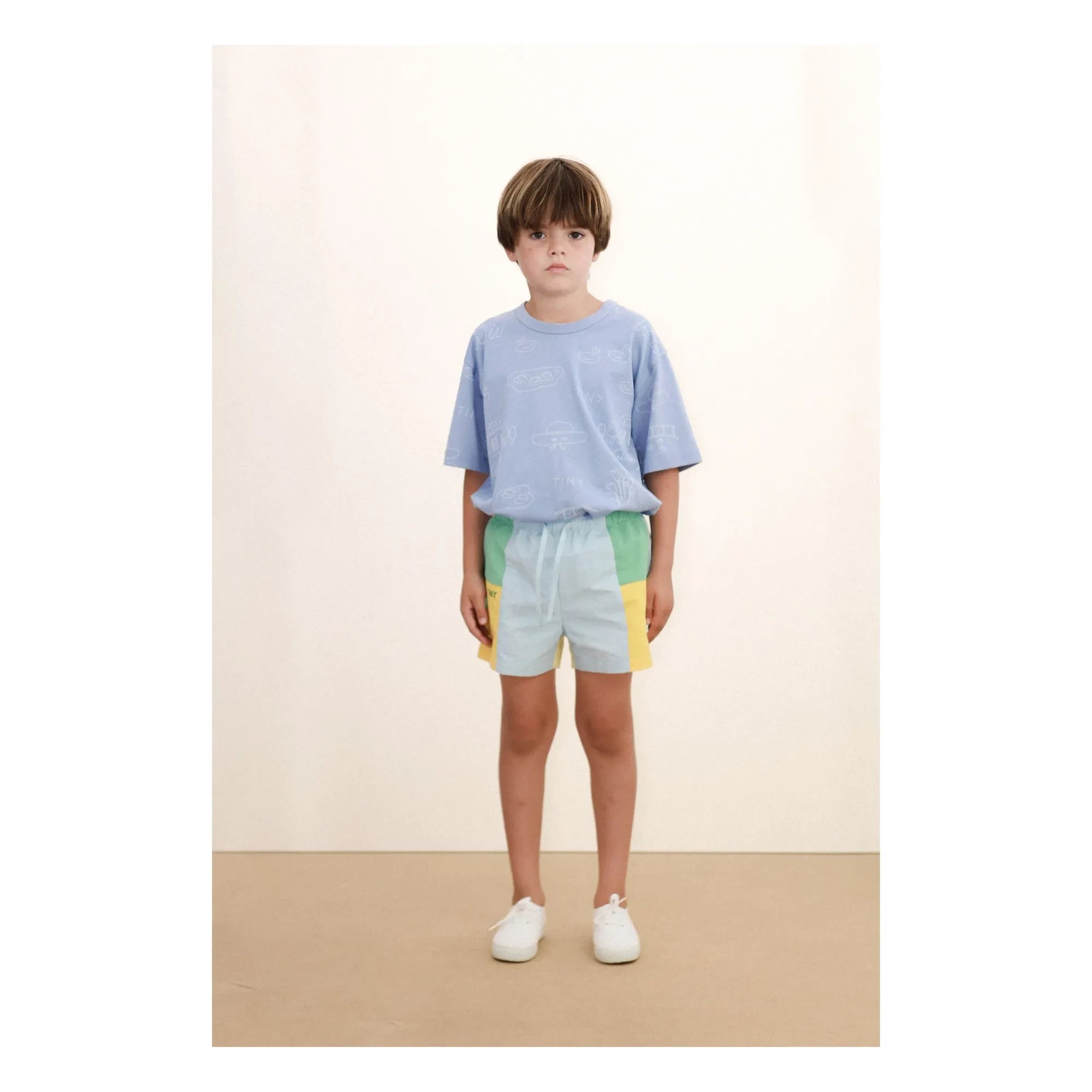 Tinycottons - Tiny Swans Organic Cotton T-shirt | Gray Blue