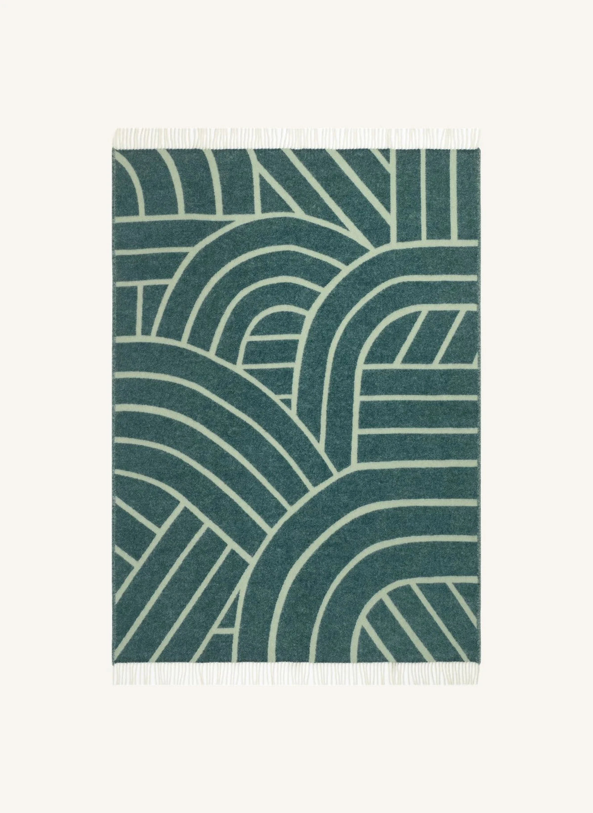 Maison Deux - Lines Wool Blanket | Sage