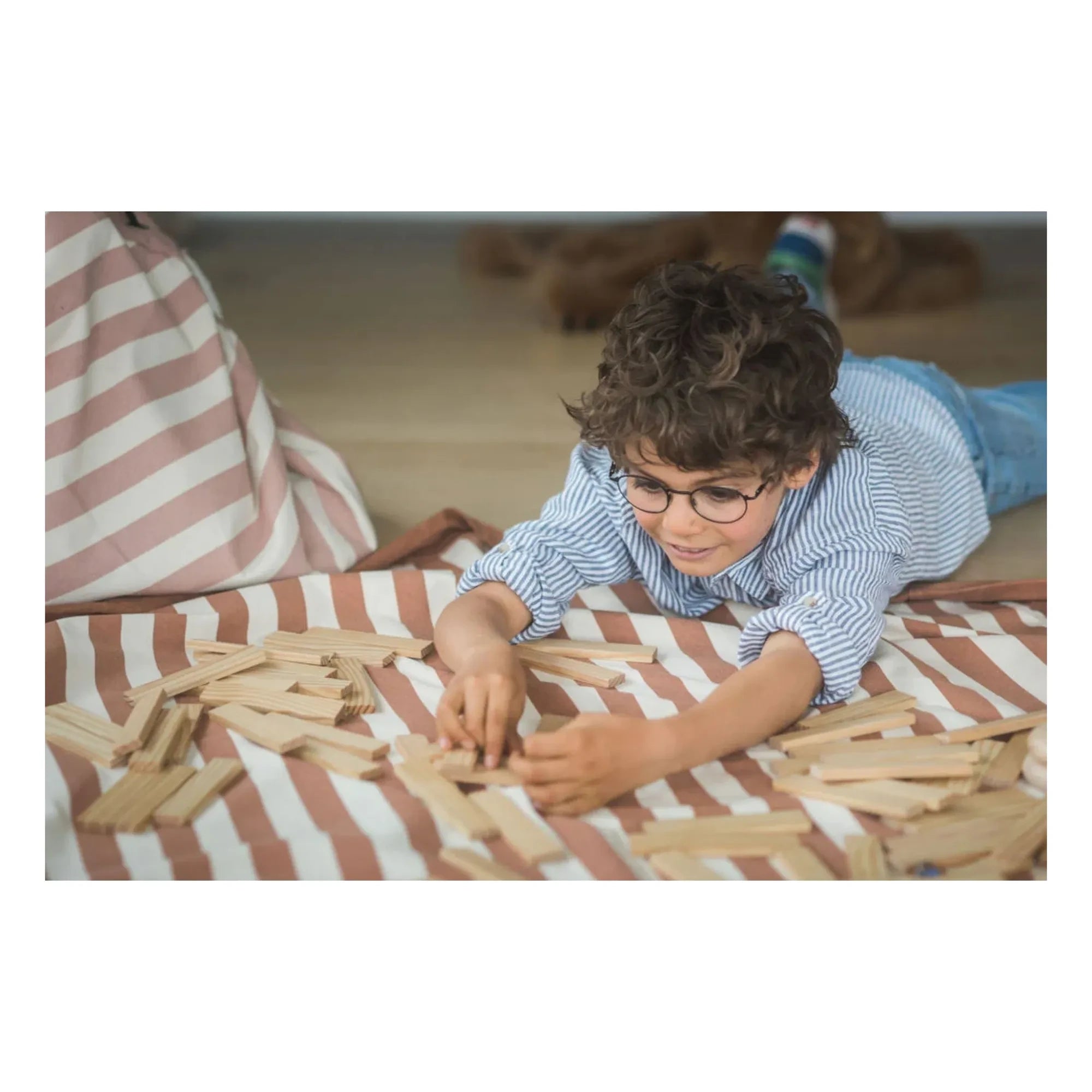 Play and Go - Noomad Bag / Play Mat - Striped | Mustard