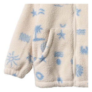 Wheat - Helge Beach Recycled Fiber Sherpa Jacket | Ecru