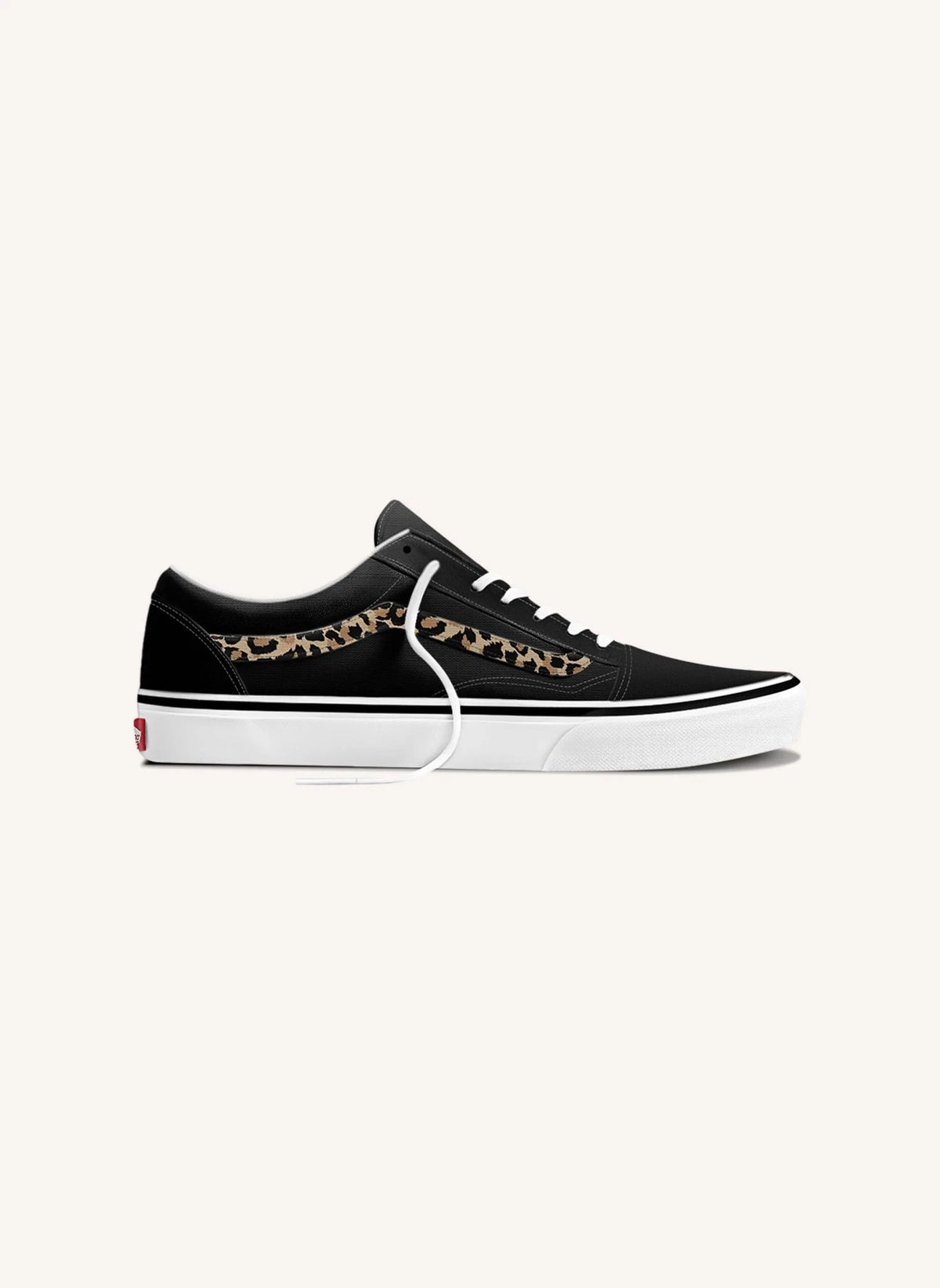 Vans - Old Skool Leopard Lace-Up Sneakers | Black