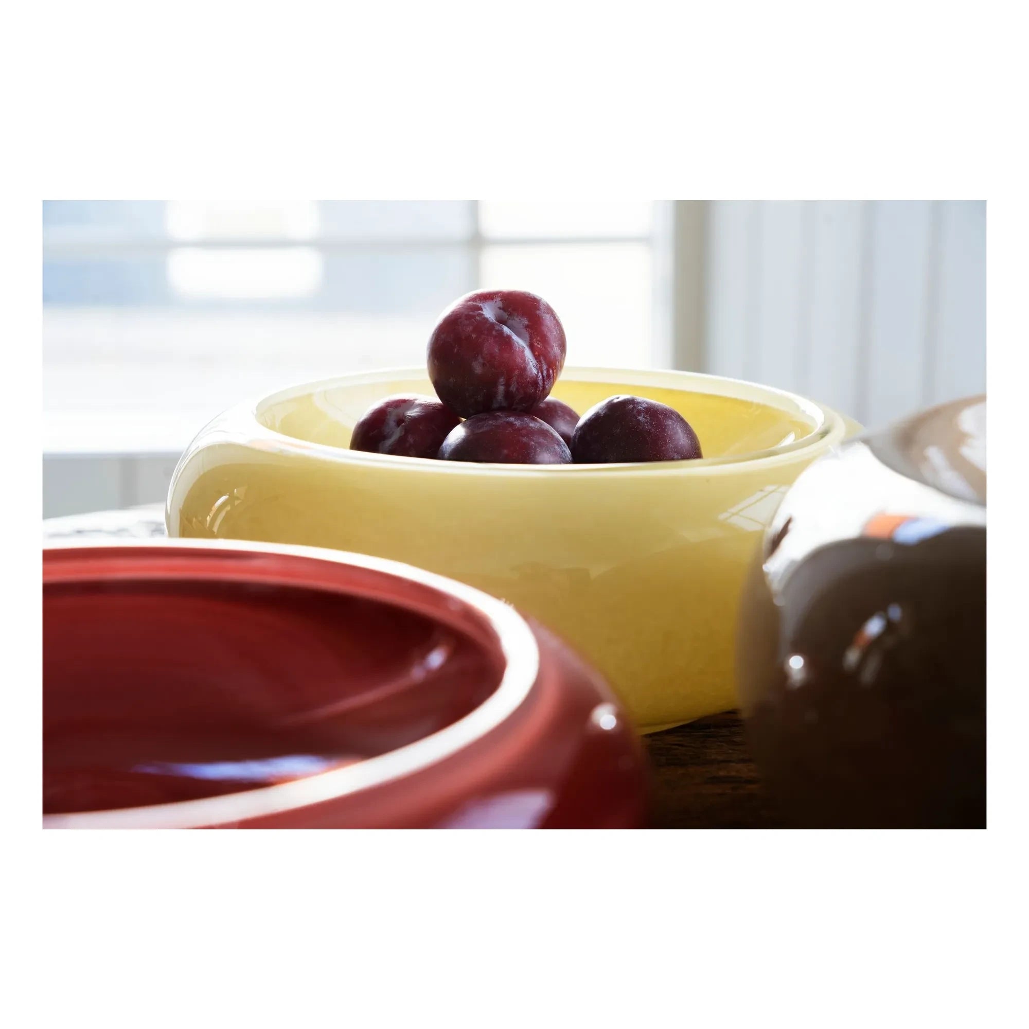 Madam Stoltz - Glass Bowl | Burgundy