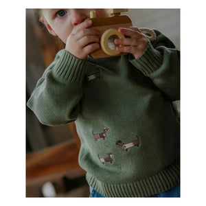 Fliink - Mahdi Dogs Organic Cotton Sweater | Sea Green