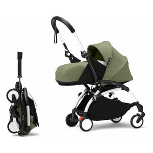 Stokke® - YOYO³ 0+ newborn stroller White chassis | Olive