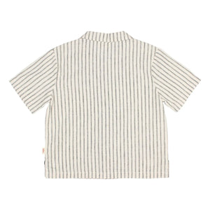 Búho - Striped Linen Shirt | Ecru