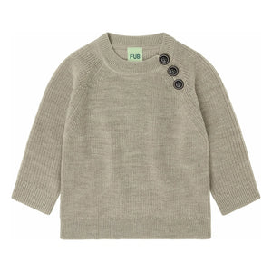 FUB - Raglan Merino Wool Sweater | Heather Beige