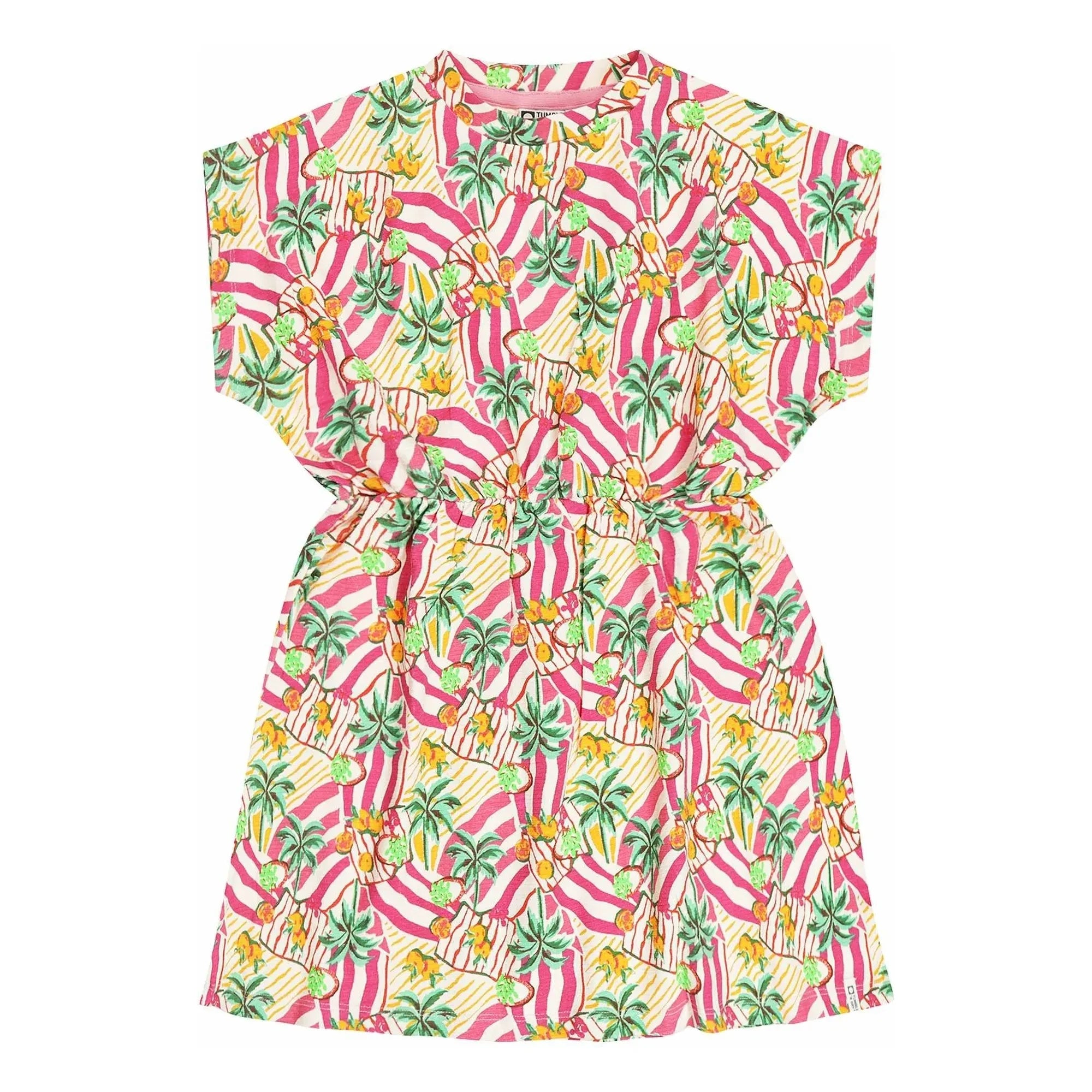 Tumble N'Dry - Marilia Palm Organic Cotton Dress | Pink