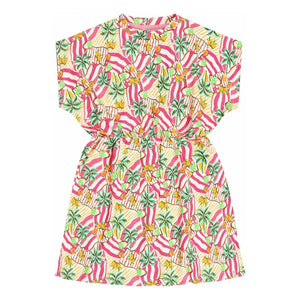 Tumble N'Dry - Marilia Palm Organic Cotton Dress | Pink