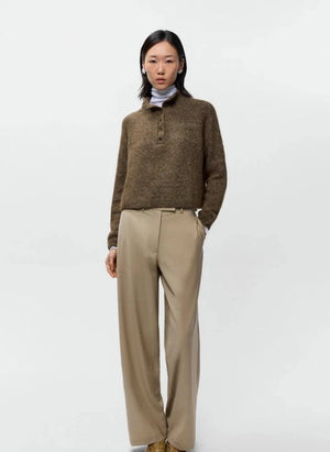 Cordera - Merino wool and organic cotton sweater | Brown