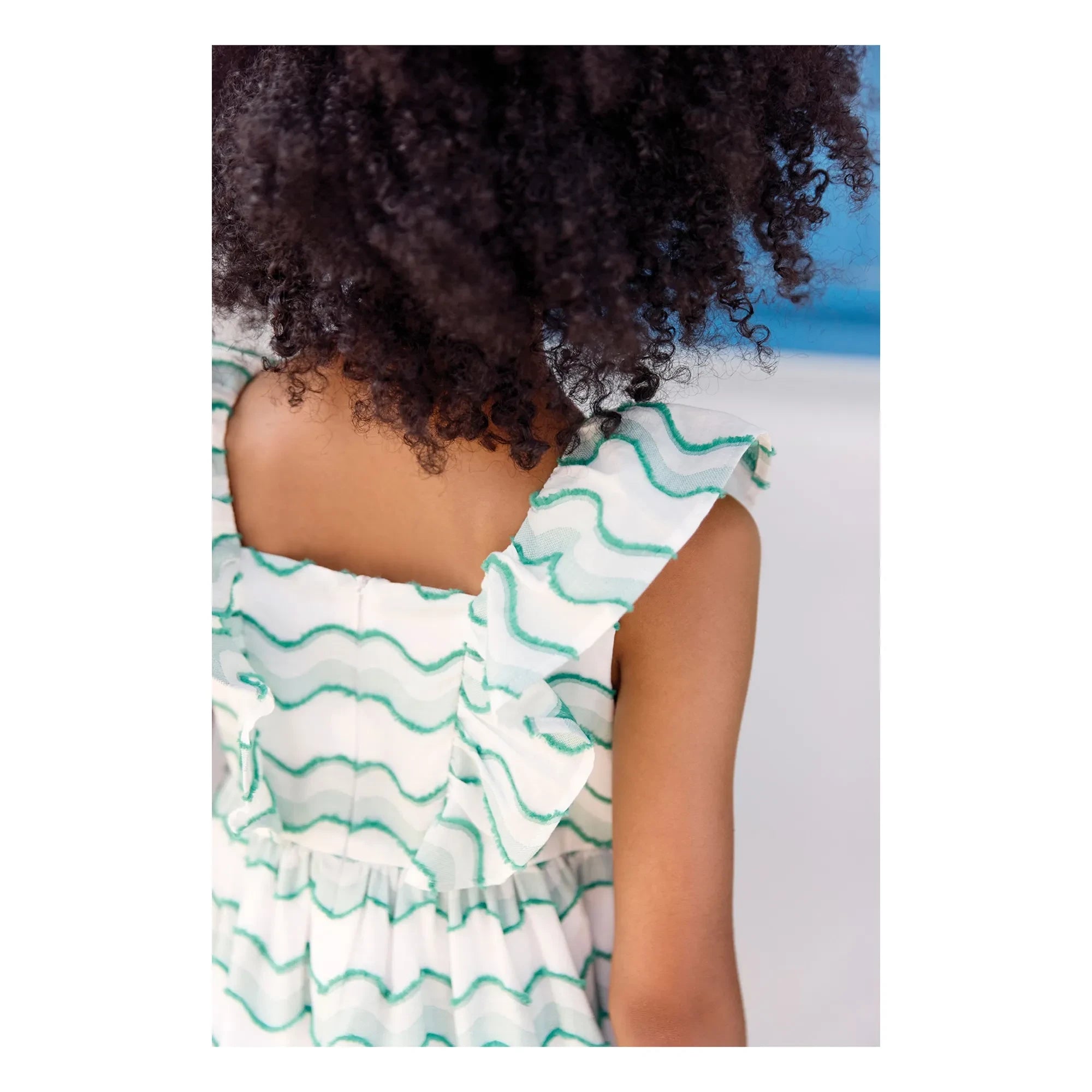 Tartine et Chocolat - Wave Pattern Dress | Green