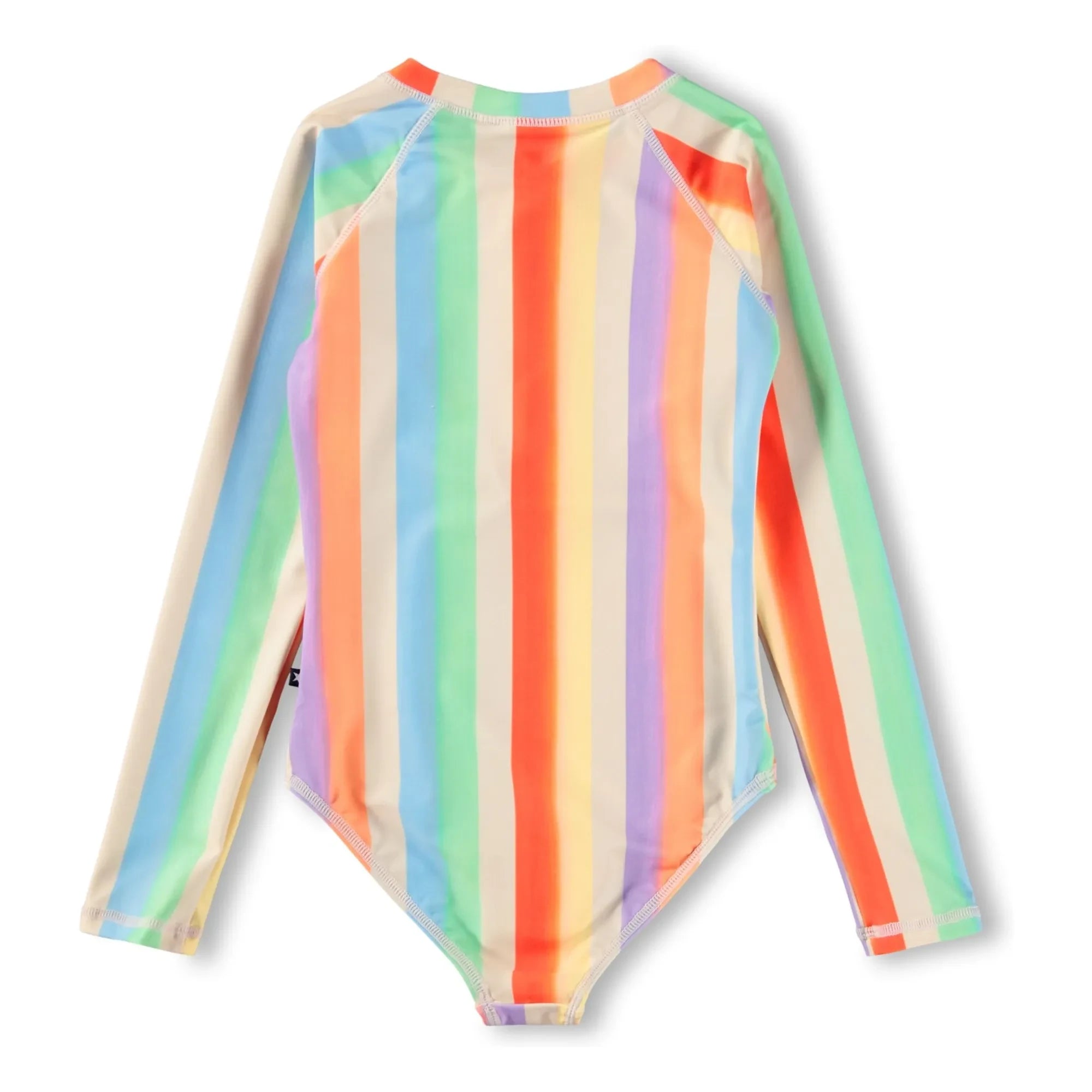 Molo - Necky Striped Swimsuit Made from Recycled Fibers | Orange