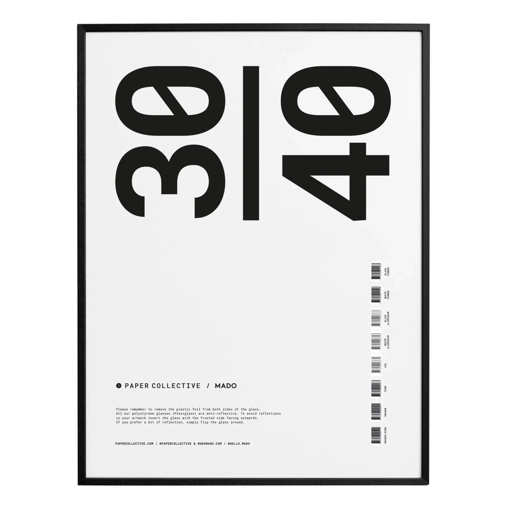 Paper Collective - Wooden Frame | Black