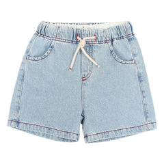 Búho - Washed Denim Bermuda Shorts | Light Blue